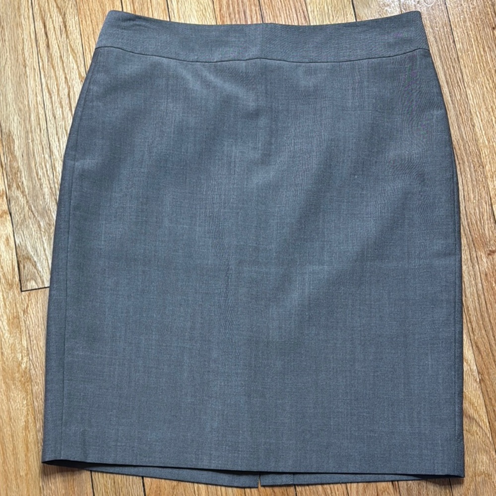 Ann Taylor Skirt Women's Gray Tan Pencil Skirt Knee-Length Work Size 8